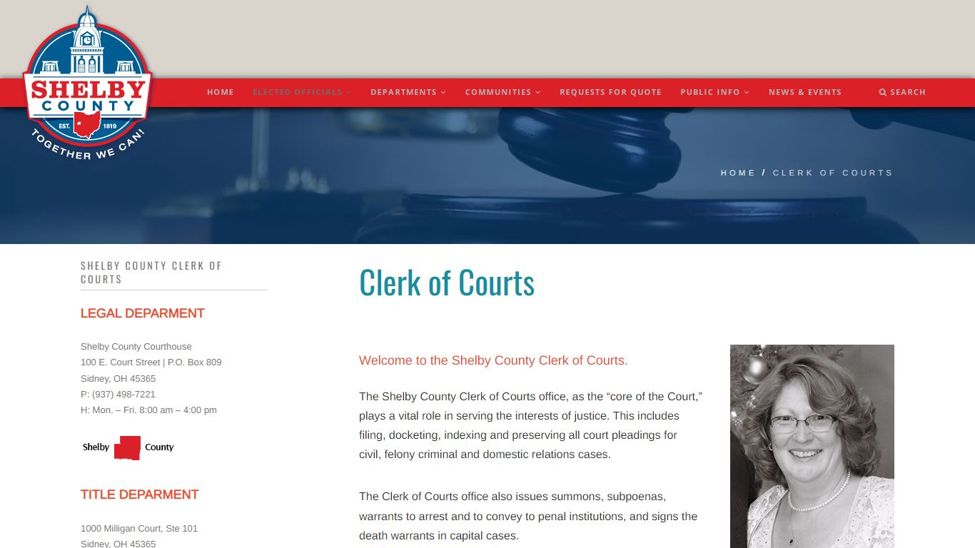 Clerk of Courts – Welcome To Shelby County Ohio